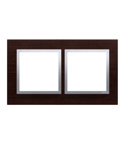 Ramka 2- krotna drewniana srebrne wenge DRN2/84