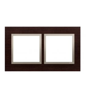 Ramka 2- krotna drewniana złote wenge DRN2/85