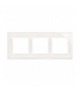 Ramka 3- krotna szklana biała perła DRN3/70