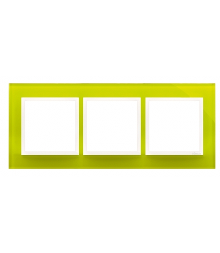 Ramka 3- krotna szklana limonkowy sorbet DRN3/90