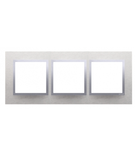 Ramka 3- krotna metalowa inox klasyczny DRN3/77