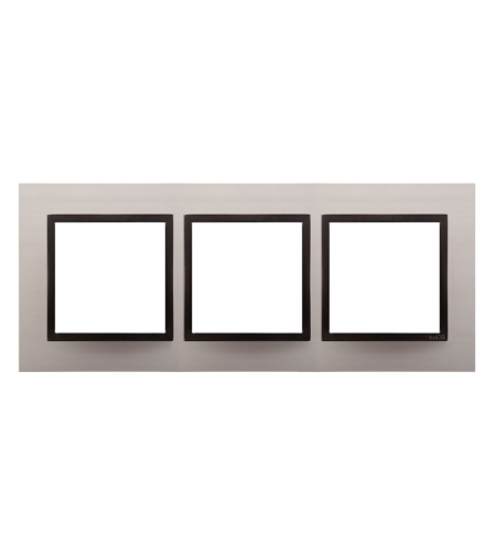 Ramka 3- krotna metalowa satynowy mrok DRN3/80