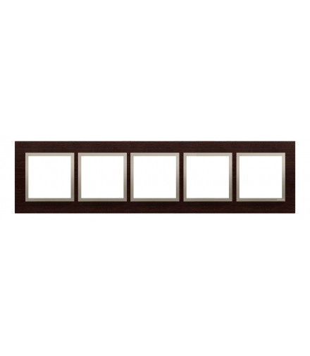 Ramka 5- krotna drewniana złote wenge DRN5/85