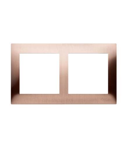 Ramka 2- krotna metalowa miedź rustykalna, metal DR2/36