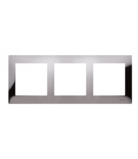 Ramka 3- krotna metalowa ciemna stal, metal DR3/67