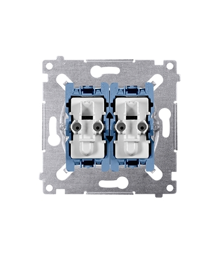 Łącznik schodowy i przycisk zwierny (mechanizm) 10AX 250V, szybkozłącza, SW6P1M