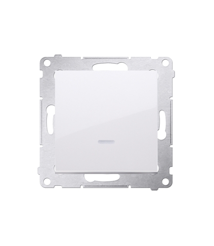 Łącznik jednobiegunowy z podświetleniem LED (moduł) 16AX 250V, zaciski śrubowe, biały DW1AL.01/11