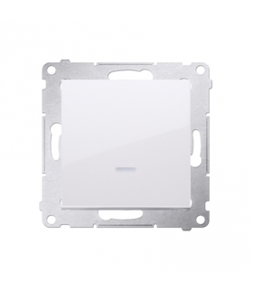 Łącznik jednobiegunowy z sygnalizacją załączenia LED (moduł) 10AX 250V, szybkozłącza, biały DW1ZL.01/11