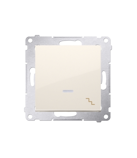 Łącznik schodowy z podświetleniem LED (moduł) 10AX 250V, szybkozłącza, kremowy DW6L.01/41