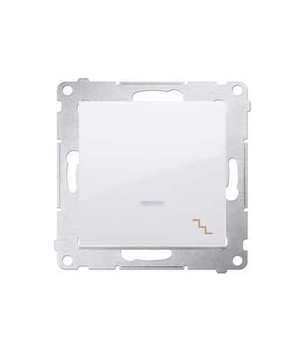 Łącznik schodowy z podświetleniem LED (moduł) 16AX 250V, zaciski śrubowe, biały DW6AL.01/11