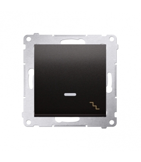 Łącznik schodowy z podświetleniem LED (moduł) 16AX 250V, zaciski śrubowe, antracyt, metalizowany DW6AL.01/48