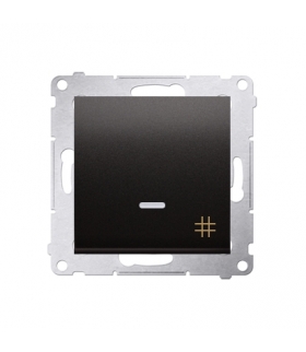 Łącznik krzyżowy z podświetleniem LED (moduł) 10AX 250V, szybkozłącza, antracyt, metalizowany DW7L.01/48