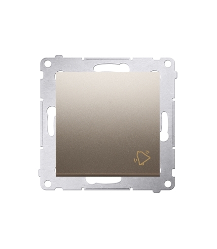 Przycisk "dzwonek" (moduł) 10AX 250V, szybkozłącza, złoty mat, metalizowany DD1.01/44