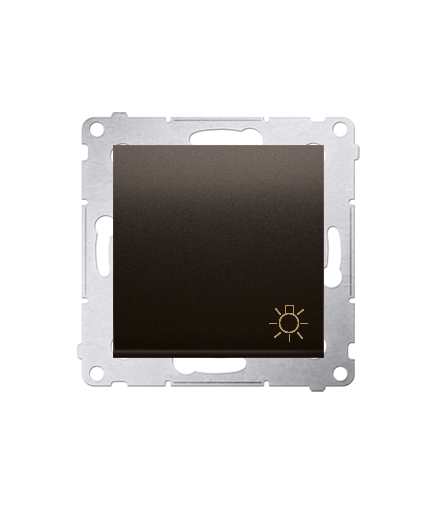 Przycisk "światło" (moduł) 10AX 250V, szybkozłącza, brąz mat, metalizowany DS1.01/46