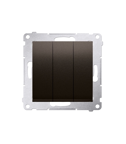 Łacznik potrójny (moduł) 10AX 250V, szybkozłącza, brąz mat, metalizowany DW31.01/46