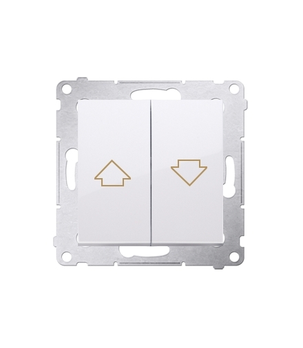 Przycisk żaluzjowy do sterowania jedną roletą z wielu miejsc biały 10A DZP1W.01/11