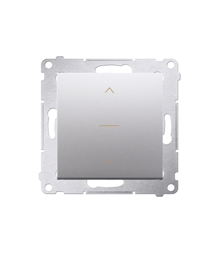 Łącznik żaluzjowy pojedynczy trójpozycyjny (1-0-2) srebrny mat, metalizowany 10A DZW1K.01/43