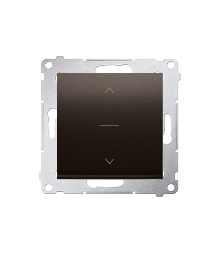 Łącznik żaluzjowy pojedynczy trójpozycyjny (1-0-2) brąz mat, metalizowany 10A DZW1K.01/46