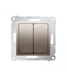 Łącznik żaluzjowy podwójny trójpozycyjny (1-0-2) złoty mat, metalizowany 10A DZW2.01/44