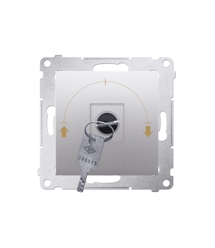 Łącznik na kluczyk żaluzjowy chwilowy srebrny mat, metalizowany 5A DPZK.01/43