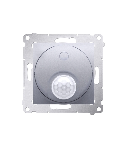Łącznik z czujnikiem ruchu z przekaźnikiem do obiektów użyteczności publicznej srebrny mat, metalizowany DCR11P.01/43