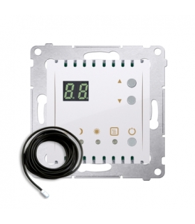 Regulator temperatury z wyświetlaczem z czujnikiem zewnętrzym (sonda) biały DTRNSZ.01/11