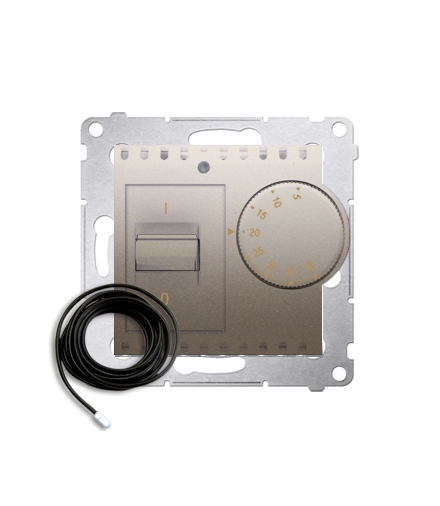 Regulator temperatury z czujnikiem zewnętrznym złoty mat, metalizowany DRT10Z.02/44