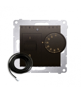 Regulator temperatury z czujnikiem zewnętrznym brąz mat, metalizowany DRT10Z.02/46