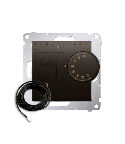 Regulator temperatury z czujnikiem zewnętrznym brąz mat, metalizowany DRT10Z.02/46