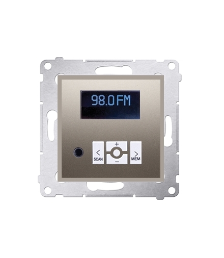 Radio cyfrowe z wyświetlaczem złoty mat, metalizowany D75252.01/44