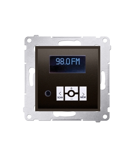 Radio cyfrowe z wyświetlaczem brąz mat, metalizowany D75252.01/46