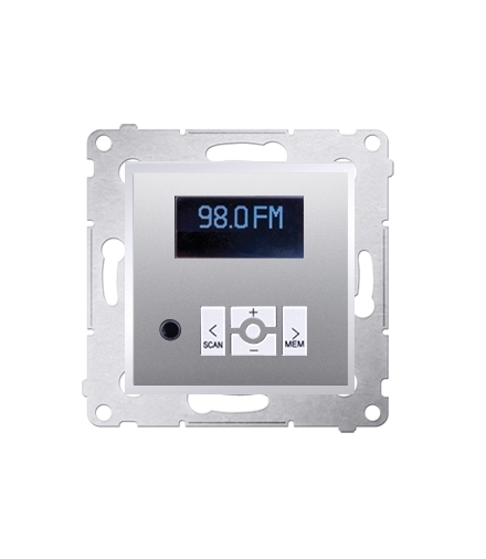 Radio cyfrowe z wyświetlaczem srebrny mat, metalizowany D75252.01/43