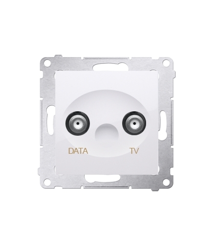 Gniazdo antenowe TV-DATA tłum.5dB biały DAD1.01/11