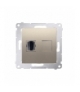 Gniazdo HDMI pojedyncze złoty mat, metalizowany DGHDMI.01/44