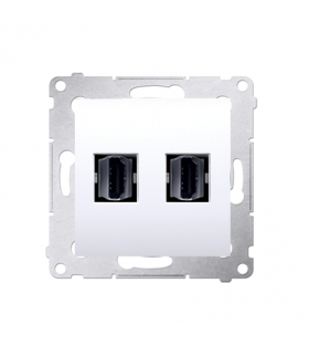 Gniazdo HDMI podwójne biały DGHDMI2.01/11