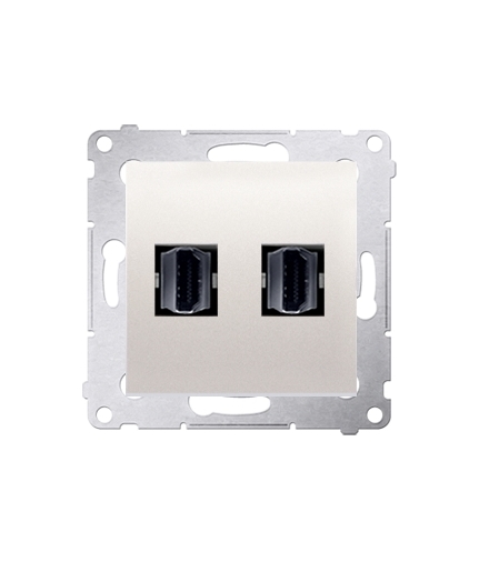 Gniazdo HDMI podwójne kremowy DGHDMI2.01/41