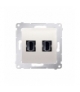 Gniazdo HDMI podwójne kremowy DGHDMI2.01/41