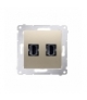Gniazdo HDMI podwójne złoty mat, metalizowany DGHDMI2.01/44
