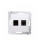 Gniazdo HDMI + komputerowe RJ45 kat.6. biały DGHRJ45.01/11
