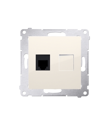 Gniazdo telefoniczne pojedyncze RJ12 (moduł) kremowy DT1.01/41