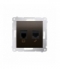 Gniazdo komputerowe RJ45 kategoria 5e + telefoniczne RJ12 (moduł) antracyt, metalizowany D5T.01/48