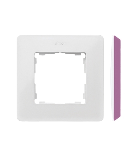 Ramka 1- krotna biały różowy 8200610-203