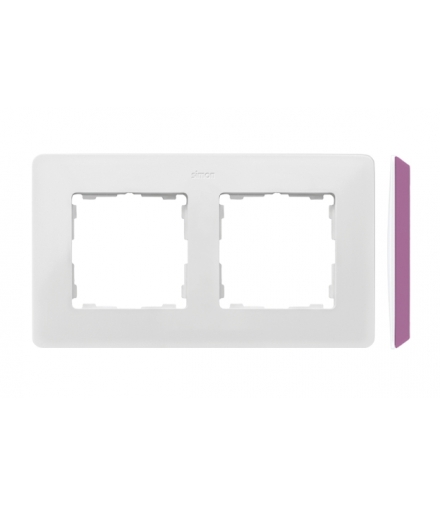 Ramka 2- krotna biały różowy 8200620-203