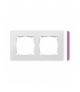 Ramka 2- krotna biały różowy 8200620-203