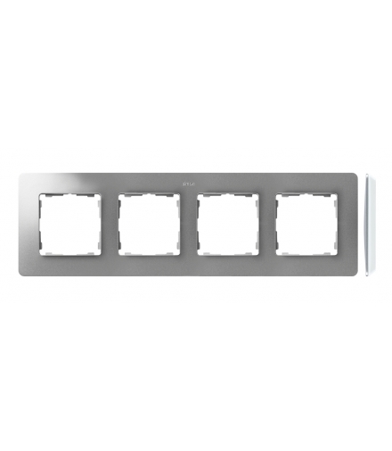 Ramka 4- krotna aluminium biały 8200640-093