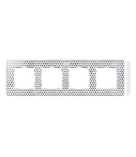 Ramka 4- krotna biały wielobarwny 8200640-210