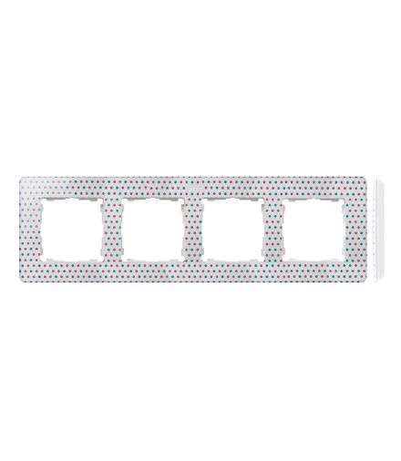 Ramka 4- krotna biały wielobarwny 8200640-210