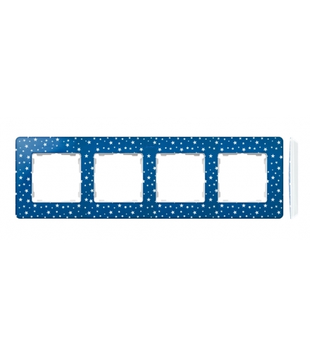 Ramka 4- krotna biały indygo 8200640-221