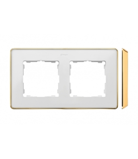 Ramka 2- krotna biały złoty 8201620-245
