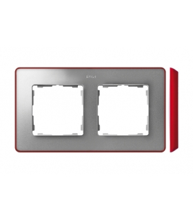 Ramka 2- krotna aluminium zimne czerwony 8201620-255